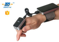 পরিধানযোগ্য 2D ফিঙ্গার রিং বারকোড রিডার USB তারযুক্ত 2.4G 450mAh
